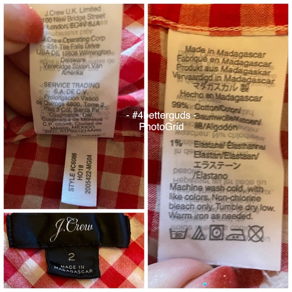 SET 2 Bundle J.Crew Boys Check Gingham Print Cotton Long Sleeve Button Shirt 2 - Picture 10 of 15